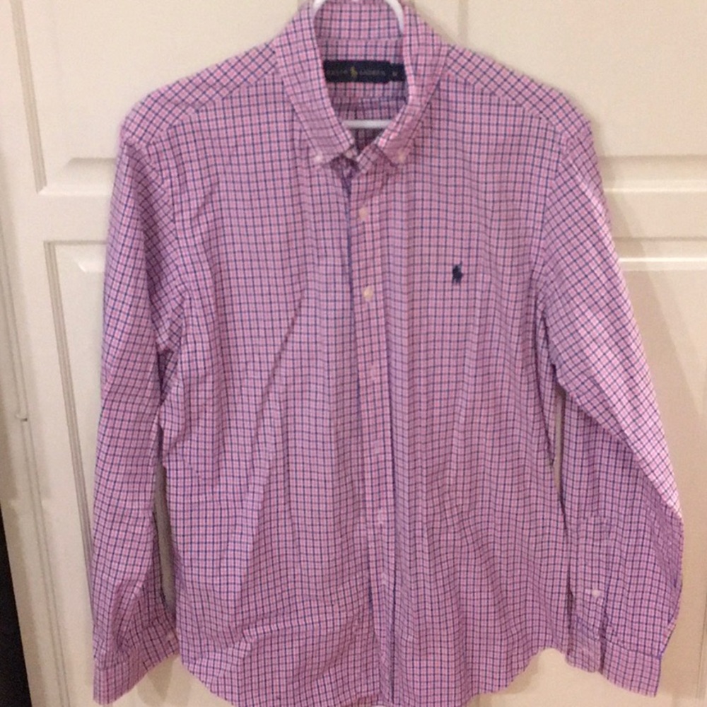 Polo Ralph Lauren Men’s Oxford Medium Navy Pink